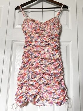 NWT For Love And Lemons Gardenia Spring Floral Mini Dress Size Small